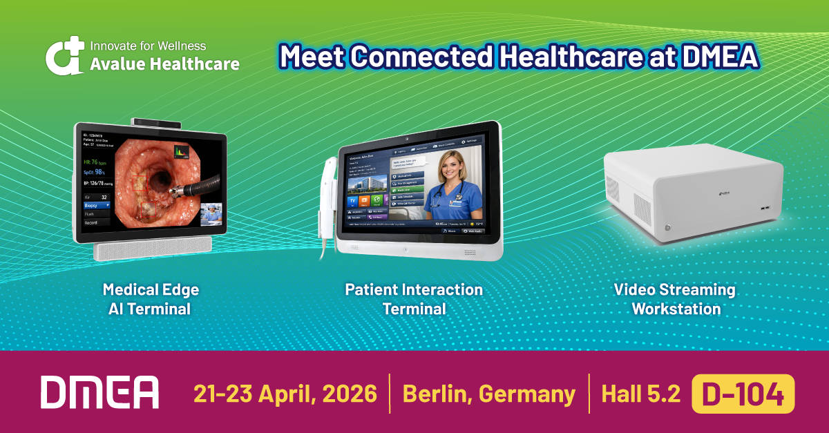 Avalue Technology zaprezentuje rozwiązania z zakresu połączonej opieki zdrowotnej na targach DMEA 2026 w Berlinie
