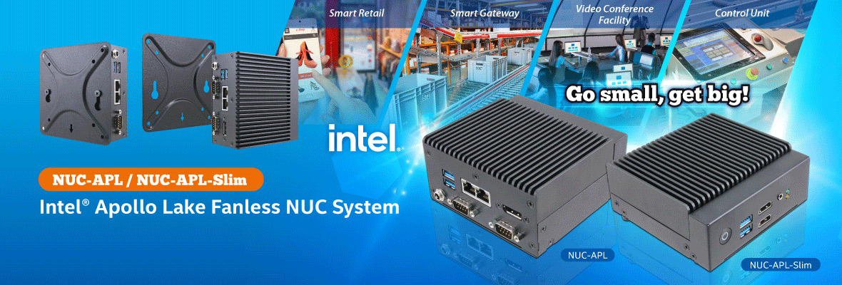 Avalue Intel NUC-APL mini komputery