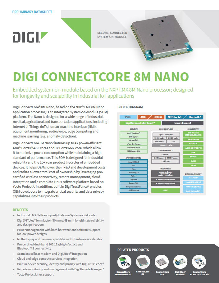 Digi ConnectCore® 8M Nano