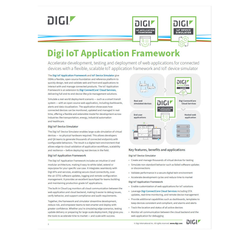 Otwarta aplikacja referencyjna Digi International oparta na sprawdzonych interfejsach API