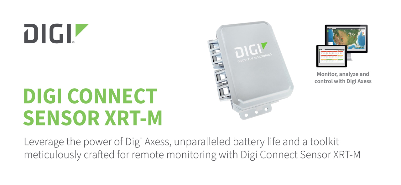 Digi Connect® Sensor XRT-M przemysłowej klasy zdalny czujnik dla szerokiego zakresu aplikacji brzegowych oraz chmurowych