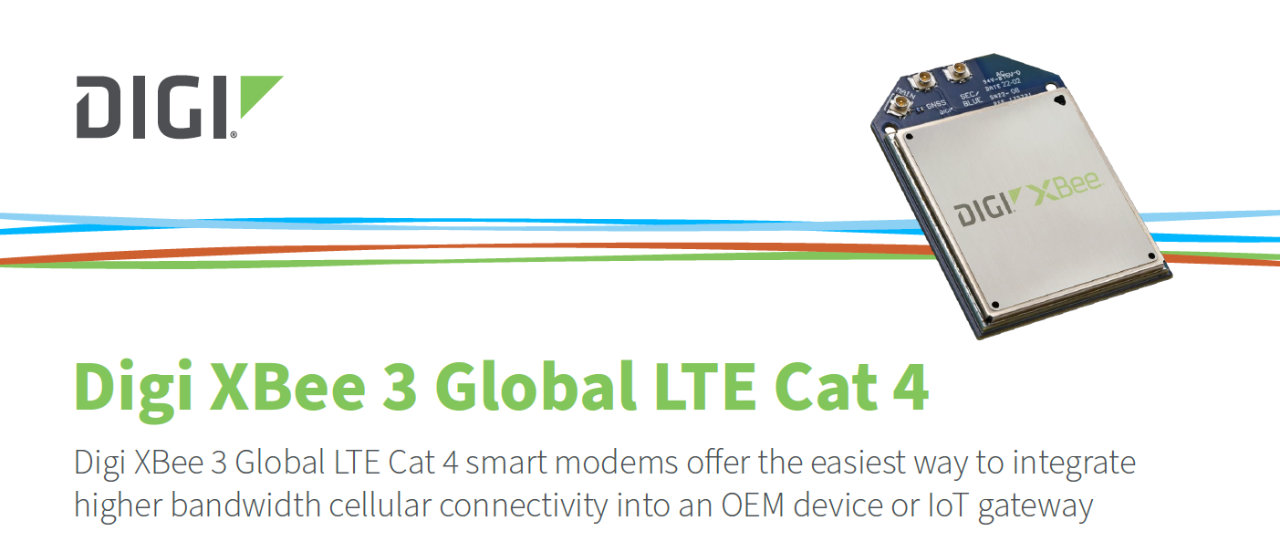 Moduły Digi XBee® 3 Global LTE Cat 4 firmy Digi wspierają inteligentne wdrożenia na krawędzi sieci