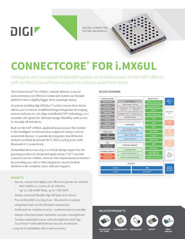 Digi ConnectCore® for i.MX6UL