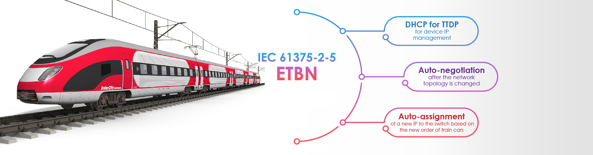 Norma IEC 61375-2-5 oraz DHCP dla TTDP firmy Lantech w zastosowaniach aplikacji taboru kolejowego