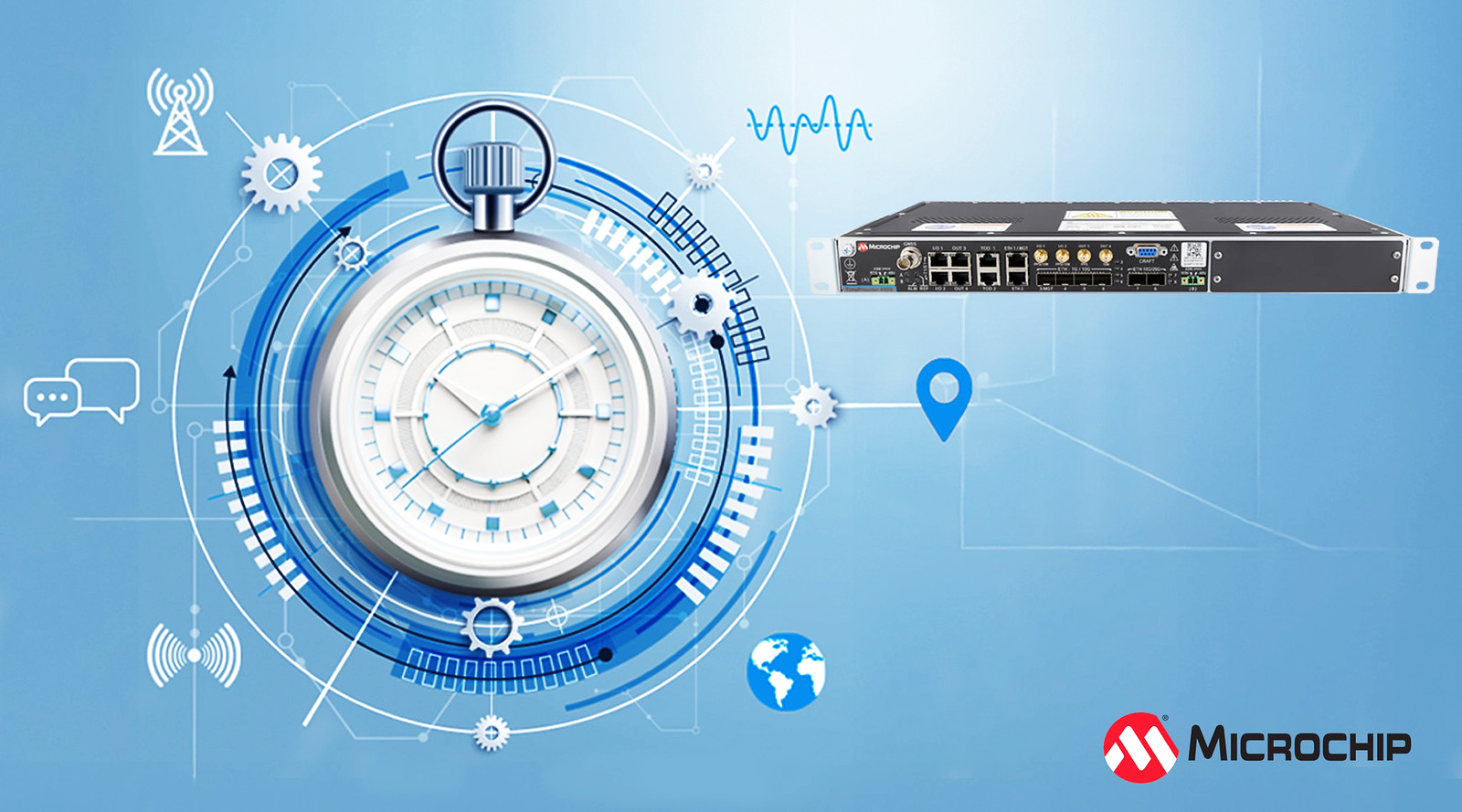 Grandmaster TimeProvider® 4500 v3 firmy Microchip Technology stanowi naziemną alternatywę dla GNSS dla niezawodnych usług infrastruktury krytycznej