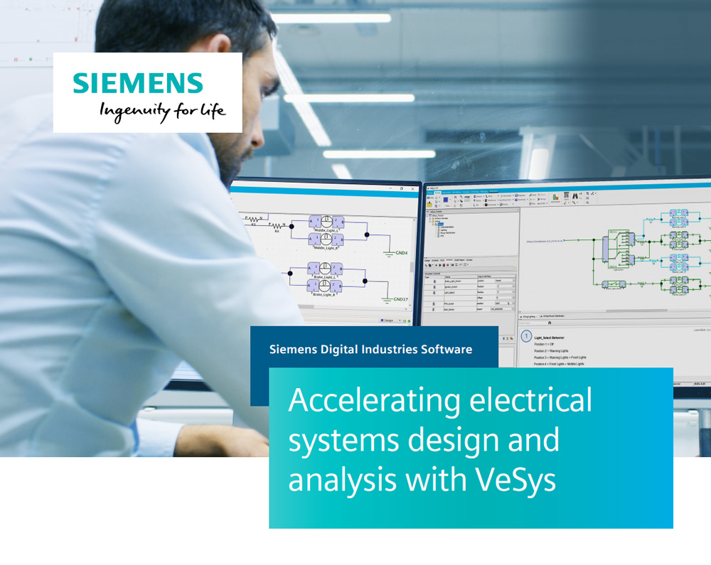 VeSys Design firmy Siemens zapewnia środowisko graficzne do tworzenia niezawodnych schematów połączeń