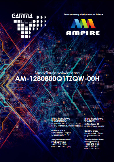 Pobierz specyfikację wyświetlacza Ampire AM-1280800Q1TZQW-00H